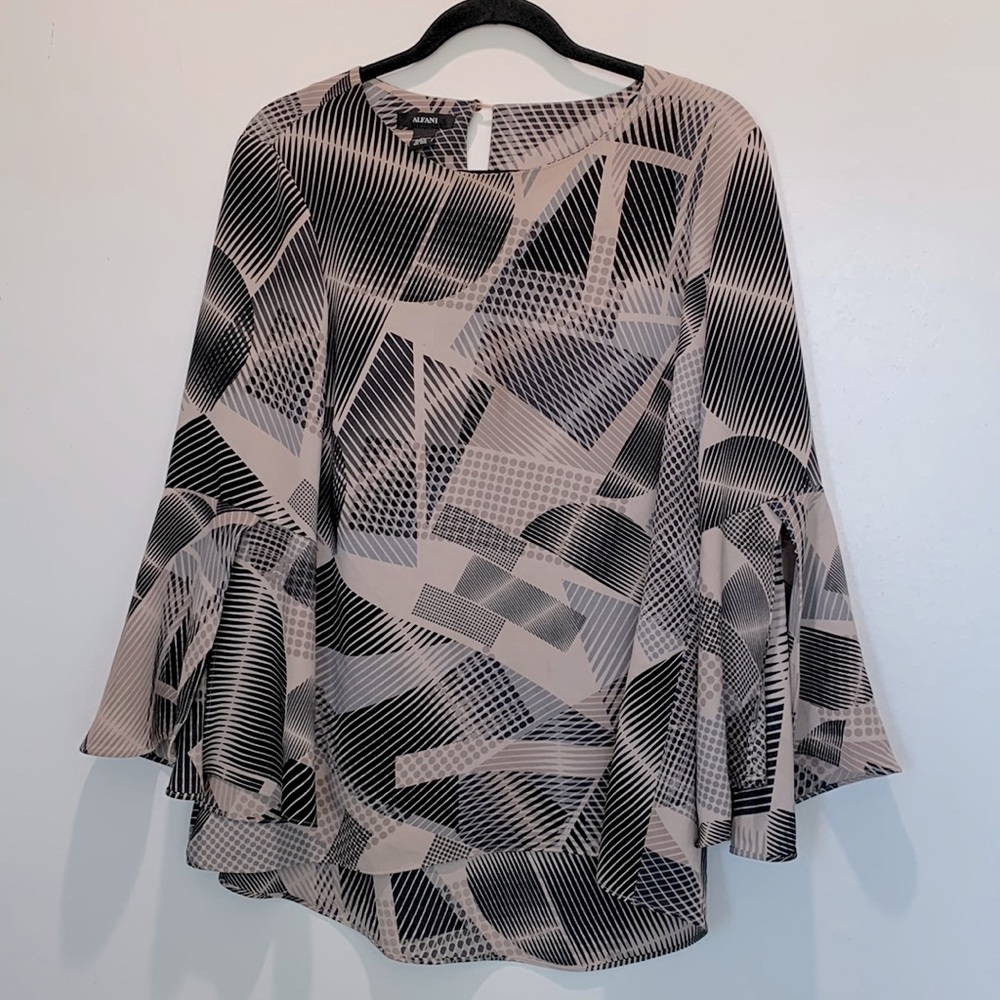 Alfani printed blouse size 10